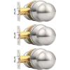 imageProbrico HallCloset Door Knobs Matte Black Passage Door Knobs Round Interior Keyless NonLocking Door Handles4 PackBrushed Nickel