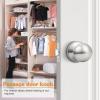 imageProbrico HallCloset Door Knobs Matte Black Passage Door Knobs Round Interior Keyless NonLocking Door Handles4 PackBrushed Nickel