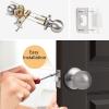 imageProbrico HallCloset Door Knobs Matte Black Passage Door Knobs Round Interior Keyless NonLocking Door Handles4 PackBrushed Nickel