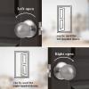 imageProbrico HallCloset Door Knobs Matte Black Passage Door Knobs Round Interior Keyless NonLocking Door Handles4 PackBrushed Nickel