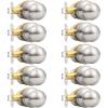 imageProbrico HallCloset Door Knobs Matte Black Passage Door Knobs Round Interior Keyless NonLocking Door Handles4 PackBrushed Nickel
