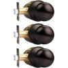 imageProbrico HallCloset Door Knobs Matte Black Passage Door Knobs Round Interior Keyless NonLocking Door Handles4 PackOil Rubbed Bronze