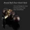 imageProbrico HallCloset Door Knobs Matte Black Passage Door Knobs Round Interior Keyless NonLocking Door Handles4 PackOil Rubbed Bronze