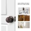imageProbrico HallCloset Door Knobs Matte Black Passage Door Knobs Round Interior Keyless NonLocking Door Handles4 PackOil Rubbed Bronze