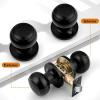 imageProbrico HallCloset Door Knobs in Matte Black Finish Interior Round Passage Door Knobs NonLocking Door Handles3 PackBlack