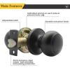 imageProbrico HallCloset Door Knobs in Matte Black Finish Interior Round Passage Door Knobs NonLocking Door Handles3 PackBlack