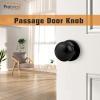 imageProbrico HallCloset Door Knobs in Matte Black Finish Interior Round Passage Door Knobs NonLocking Door Handles3 PackBlack