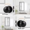 imageProbrico HallCloset Door Knobs in Matte Black Finish Interior Round Passage Door Knobs NonLocking Door Handles3 PackBlack