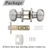 imageProbrico HallCloset Door Knobs in Matte Black Finish Interior Round Passage Door Knobs NonLocking Door Handles3 PackBrushed Nickel