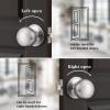 imageProbrico HallCloset Door Knobs in Matte Black Finish Interior Round Passage Door Knobs NonLocking Door Handles3 PackBrushed Nickel