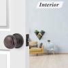 imageProbrico HallCloset Door Knobs in Matte Black Finish Interior Round Passage Door Knobs NonLocking Door Handles3 PackOil Rubbed Bronze