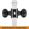 imageProbrico HallCloset Door Knobs in Matte Black Finish Interior Round Passage Door Knobs NonLocking Door Handles3 PackOil Rubbed Bronze
