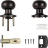 imageProbrico HallCloset Door Knobs in Matte Black Finish Interior Round Passage Door Knobs NonLocking Door Handles3 PackOil Rubbed Bronze