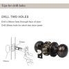 imageProbrico HallCloset Door Knobs in Matte Black Finish Interior Round Passage Door Knobs NonLocking Door Handles3 PackOil Rubbed Bronze
