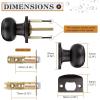 imageProbrico HallCloset Door Knobs in Matte Black Finish Interior Round Passage Door Knobs NonLocking Door Handles3 PackOil Rubbed Bronze