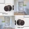imageProbrico HallCloset Door Knobs in Matte Black Finish Interior Round Passage Door Knobs NonLocking Door Handles3 PackOil Rubbed Bronze