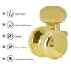 imageProbrico HallCloset Door Knobs in Matte Black Finish Interior Round Passage Door Knobs NonLocking Door Handles3 PackPolished Brass