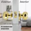 imageProbrico HallCloset Door Knobs in Matte Black Finish Interior Round Passage Door Knobs NonLocking Door Handles3 PackPolished Brass
