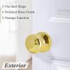 imageProbrico HallCloset Door Knobs in Matte Black Finish Interior Round Passage Door Knobs NonLocking Door Handles3 PackPolished Brass