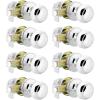 imageProbrico HallCloset Door Knobs in Matte Black Finish Interior Round Passage Door Knobs NonLocking Door Handles3 PackPolished Chrome