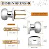 imageProbrico HallCloset Door Knobs in Matte Black Finish Interior Round Passage Door Knobs NonLocking Door Handles3 PackPolished Chrome