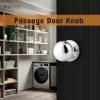 imageProbrico HallCloset Door Knobs in Matte Black Finish Interior Round Passage Door Knobs NonLocking Door Handles3 PackPolished Chrome