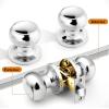 imageProbrico HallCloset Door Knobs in Matte Black Finish Interior Round Passage Door Knobs NonLocking Door Handles3 PackPolished Chrome