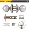 imageProbrico Keyless Door Knobs and Handles Bedroom or Bathroom Privacy Leversets Oil Rubbed Bronze 6 Pack Door KnobStyle 5763Brushed Nickel