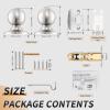 imageProbrico Keyless Door Knobs and Handles Bedroom or Bathroom Privacy Leversets Oil Rubbed Bronze 6 Pack Door KnobStyle 5763Brushed Nickel