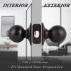 imageProbrico Keyless Door Knobs and Handles Bedroom or Bathroom Privacy Leversets Oil Rubbed Bronze 6 Pack Door KnobStyle 5763Oil Rubbed Bronze