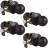imageProbrico Keyless Door Knobs and Handles Bedroom or Bathroom Privacy Leversets Oil Rubbed Bronze 6 Pack Door KnobStyle 5763Oil Rubbed Bronze