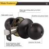 imageProbrico Keyless Door Knobs and Handles Bedroom or Bathroom Privacy Leversets Oil Rubbed Bronze 6 Pack Door KnobStyle 5763Oil Rubbed Bronze