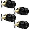 imageProbrico Matte Black Door Knobs Privacy Interior Door Knob with Lock Black Bathroom Bedroom Door Knob with Thumb Turning Locking Button 10 PackBlack