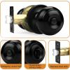 imageProbrico Matte Black Door Knobs Privacy Interior Door Knob with Lock Black Bathroom Bedroom Door Knob with Thumb Turning Locking Button 10 PackBlack
