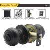 imageProbrico Matte Black Door Knobs Privacy Interior Door Knob with Lock Black Bathroom Bedroom Door Knob with Thumb Turning Locking Button 10 PackBlack