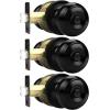 imageProbrico Matte Black Door Knobs Privacy Interior Door Knob with Lock Black Bathroom Bedroom Door Knob with Thumb Turning Locking Button 10 PackBlack