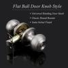 imageProbrico Matte Black Door Knobs Privacy Interior Door Knob with Lock Black Bathroom Bedroom Door Knob with Thumb Turning Locking Button 10 PackBrushed Nickel