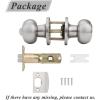 imageProbrico Matte Black Door Knobs Privacy Interior Door Knob with Lock Black Bathroom Bedroom Door Knob with Thumb Turning Locking Button 10 PackBrushed Nickel