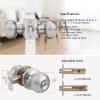 imageProbrico Matte Black Door Knobs Privacy Interior Door Knob with Lock Black Bathroom Bedroom Door Knob with Thumb Turning Locking Button 10 PackBrushed Nickel
