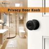 imageProbrico Matte Black Door Knobs Privacy Interior Door Knob with Lock Black Bathroom Bedroom Door Knob with Thumb Turning Locking Button 10 PackOil Rubbed Bronze