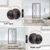 imageProbrico Matte Black Door Knobs Privacy Interior Door Knob with Lock Black Bathroom Bedroom Door Knob with Thumb Turning Locking Button 10 PackOil Rubbed Bronze