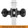 imageProbrico Matte Black Door Knobs Privacy Interior Door Knob with Lock Black Bathroom Bedroom Door Knob with Thumb Turning Locking Button 10 PackOil Rubbed Bronze