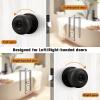 imageProbrico Matte Black Door Knobs Privacy Interior Door Knob with Lock Black Bathroom Bedroom Door Knob with Thumb Turning Locking Button 10 PackOil Rubbed Bronze