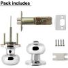 imageProbrico Matte Black Door Knobs Privacy Interior Door Knob with Lock Black Bathroom Bedroom Door Knob with Thumb Turning Locking Button 10 PackPolished Chrome