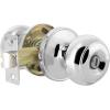imageProbrico Matte Black Door Knobs Privacy Interior Door Knob with Lock Black Bathroom Bedroom Door Knob with Thumb Turning Locking Button 10 PackPolished Chrome