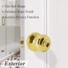 imageProbrico Matte Black Door Knobs Privacy Interior Door Knob with Lock Black Bathroom Bedroom Door Knob with Thumb Turning Locking Button 10 PackPolished Brass