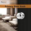 imageProbrico Matte Black Door Knobs Privacy Interior Door Knob with Lock Black Bathroom Bedroom Door Knob with Thumb Turning Locking Button 10 PackPolished Chrome