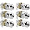 imageProbrico Matte Black Door Knobs Privacy Interior Door Knob with Lock Black Bathroom Bedroom Door Knob with Thumb Turning Locking Button 10 PackPolished Chrome