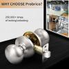 imageProbrico NonLocking Passage Door KnobsInterior Door Locks in Oil Rubbed Bronze FinishBall Shape Door Hardware for Hallway or Closet6 PackBrushed Nickel