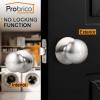 imageProbrico NonLocking Passage Door KnobsInterior Door Locks in Oil Rubbed Bronze FinishBall Shape Door Hardware for Hallway or Closet6 PackBrushed Nickel